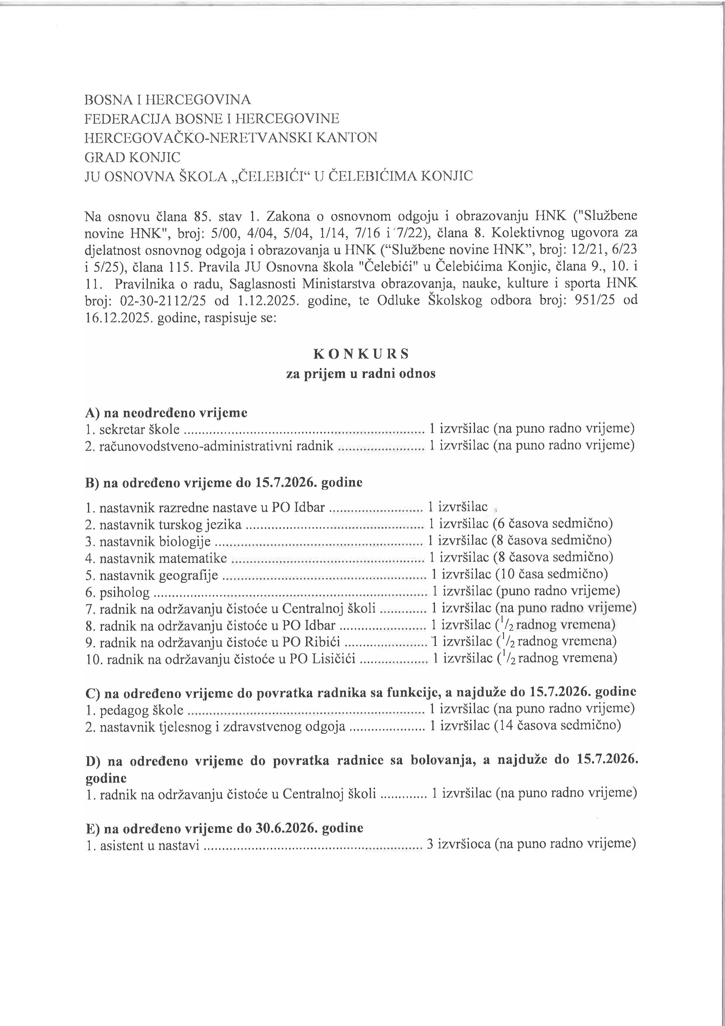 Konkurs za prijem u radni odnos 2025 26 images 0
